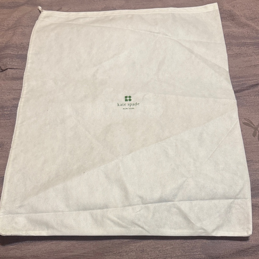 Kate Spade White and Green Large Dust Bag